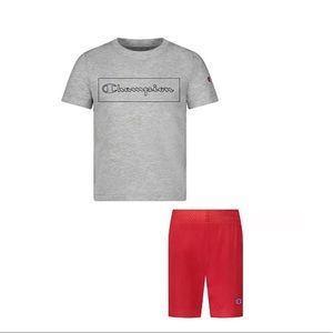 CHAMPION SHORT SLEEVE TEE & MESH SHORT